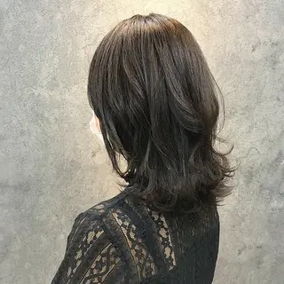 ミディアム 所渉/韓国レイヤー /ウルフカットのヘアスタイル