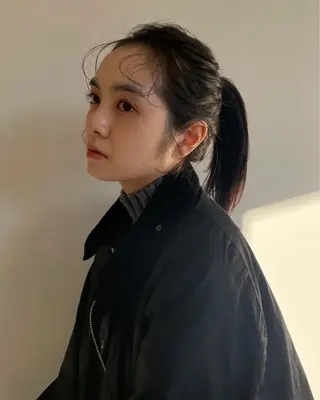 セミロング カラー レイヤーカット ボブパーマNo.1のヘアスタイル