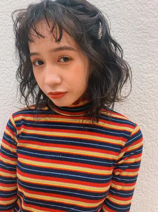 ミディアム カラー haru/レイヤー/ ウルフのヘアスタイル