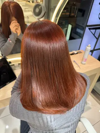 セミロング 韓国レイヤー/ 顔まわり/西野和裕のヘアスタイル