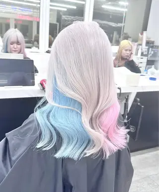 ロング るか/ハイトーン🩵 /ダブルカラー🌟のヘアスタイル