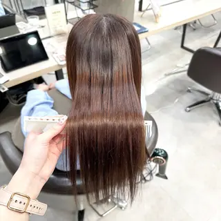 セミロング ピンク・ラベンダー 艶カラー🍁かえでのヘアスタイル