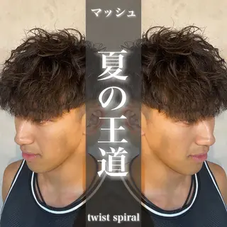 ショート パーマ メンズ メンズパーマ/ メッシュ😎タクミのヘアスタイル