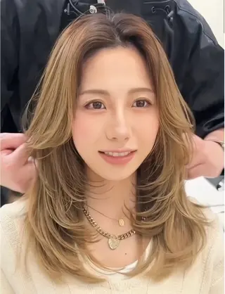 ミディアム Albright所属・レイヤーカット/縮 毛矯正/tanakaのヘアスタイル