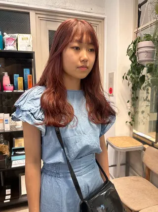 セミロング カラー REINA☁️透明感 カラー/ぷつっと♡のヘアスタイル