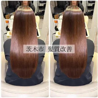 ロング はるか/阪急茨木/髪 質改善/透明感カラーのヘアスタイル