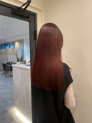 ロング カラー 渋谷 留菜のヘアスタイル