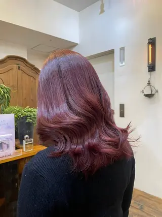 セミロング カラー 似合わせカット‪// 鶴我万唯華のヘアスタイル