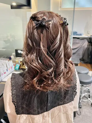 セミロング ヘアアレンジ ダブルカラー🦖 /髪質改善⚡️しおりのヘアスタイル