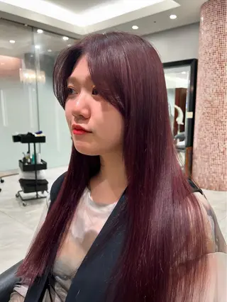 ロング カラー ハイトーンカラー 中村優成のヘアスタイル