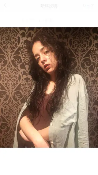 ロング カラー ヘアアレンジ 渋谷 留菜のヘアスタイル