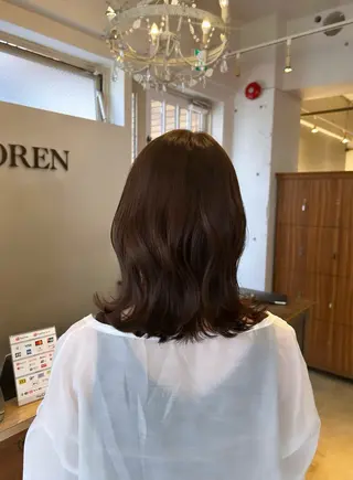 カラー LOREN    jiyugaoka所属・山本美月♥️艶カラー 🐻暖色カラーのヘアスタイル