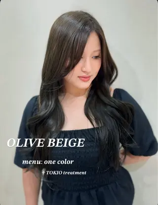 ロング カラー ワンホン×髪質改善 つのーか🩶‪🫧のヘアスタイル