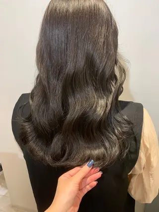 セミロング カラー 🍓韓国ヘア レイヤ ーカット🍓笠原 葵のヘアスタイル