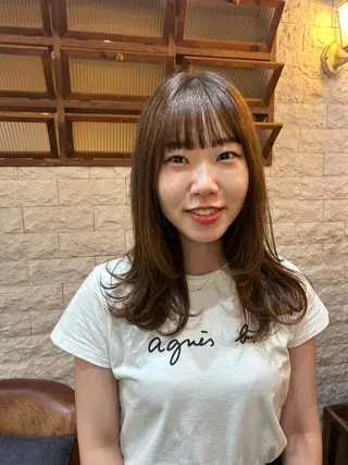 セミロング 丸みショート/新宿 /みづき🐏のヘアスタイル