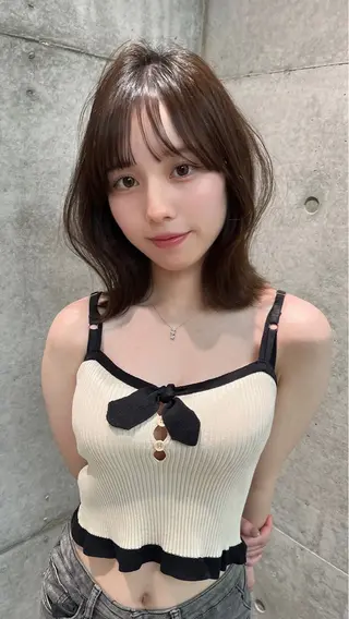 ミディアム けいし🐬ボブ 美髪縮毛矯正のヘアスタイル