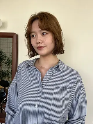 ショート パーマ ボブパーマ/パーマ ウルフパーマのヘアスタイル