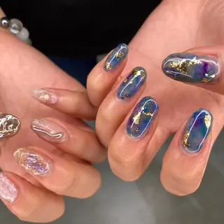 ロング カラー ネイル マツエク・マツパ XENA表参道 MIKUのヘアスタイル