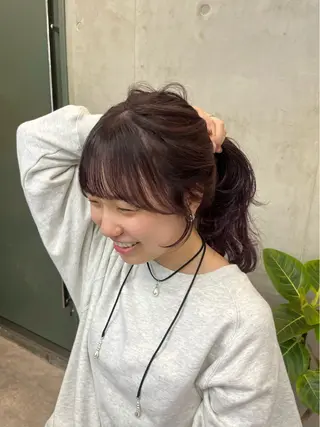 セミロング カラー SALT WATER所属・🫐 𝐌𝐚𝐨 🫐似合わせcutのヘアスタイル