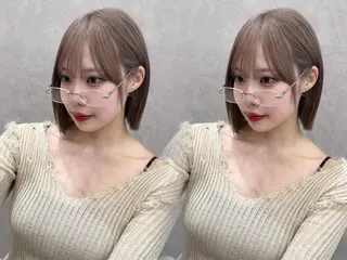 ミディアム karin ボブハイトーンのヘアスタイル