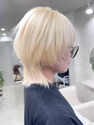 ミディアム ブリーチ指名🥇/ ボブ/HISAKIのヘアスタイル