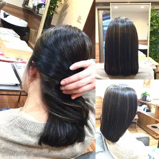 ミディアム カラー Annon プライベートサロンのヘアスタイル