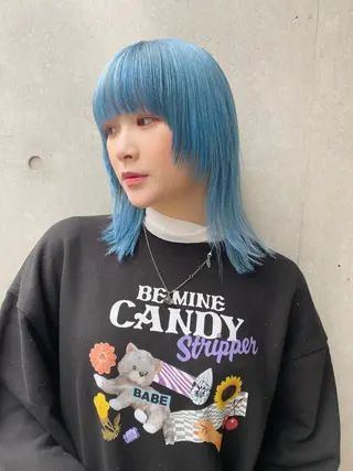 ミディアム カラー ダブルカラー ブリーチ/kaitoのヘアスタイル