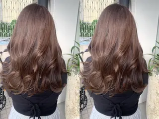 ロング カラー 透明感/オリーブ/ グレージュ/YUKAのヘアスタイル
