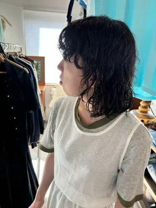 ミディアム カラー パーマ Hayashi Shioriのヘアスタイル