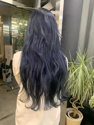 ロング カラー 透明感/オリーブ/ グレージュ/YUKAのヘアスタイル