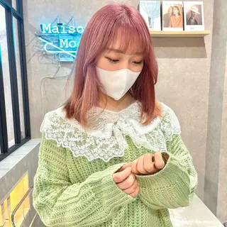 セミロング カラー mood tatemachiのヘアスタイル