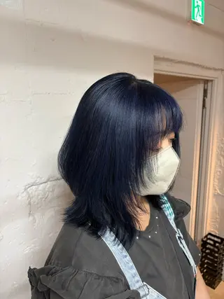 ミディアム tokute 中野真咲🐺のヘアスタイル