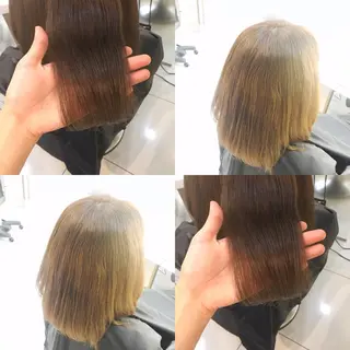 ミディアム カラー 髪質改善 頭身浴/ 中田のヘアスタイル