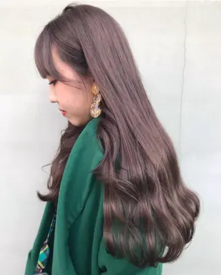 ロング カラー 早野 心春のヘアスタイル