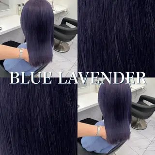 セミロング 寒色＆ブリーチ特化 寒色MiOのヘアスタイル