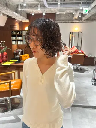 ミディアム 派手髪カラー/パーマ ⚡️ 金子 聖汰⚡️のヘアスタイル