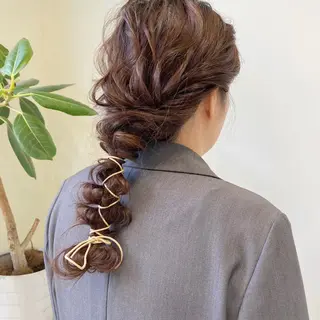 ロング カラー パーマ ヘアアレンジ メンズ キッズ ネイル マツエク・マツパ モリモト サナのヘアスタイル