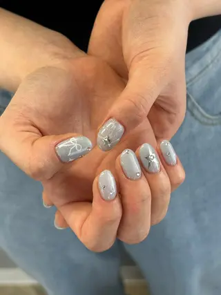 ショート mark 🤍Yuki🤍のネイルデザイン