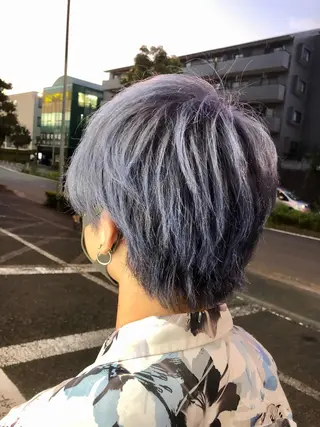 ショート カラー メンズ Carina所属・セン北徒歩５分 キシタクのヘアスタイル