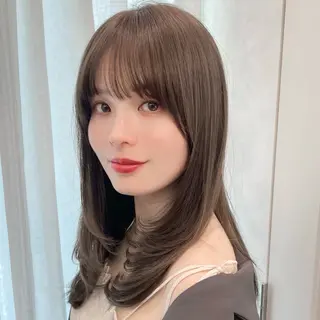 ミディアム カラー 透明感カラー 🩰あさのヘアスタイル