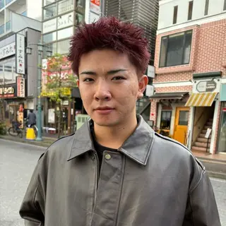 ショート カラー メンズ ハイトーン/パーマ/ メンズ / 櫻本🌐のヘアスタイル