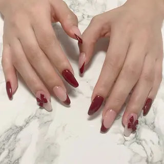 ネイル はな💎ネイル ワンホン、長さ出しのネイルデザイン