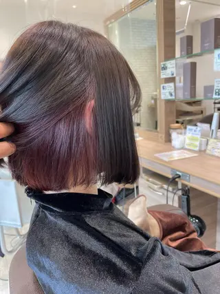 ミディアム カラー 加藤 未歩のヘアスタイル