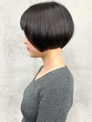 ショート 小顔ボブ/お悩み解決 /ボブパーマ/とういのヘアスタイル