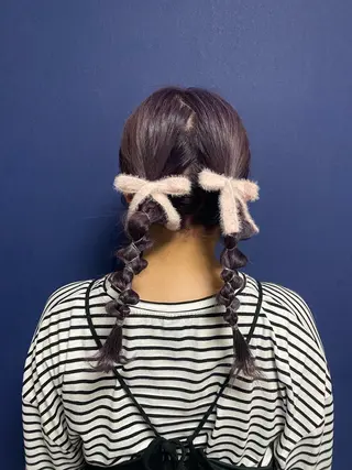 ミディアム カラー ヘアアレンジ 堺 未来のヘアスタイル