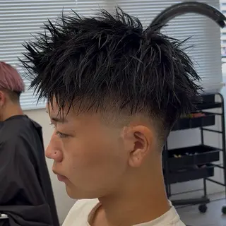 パーマ メンズ 💋ホワイトメッシュ /パーマ/メンズ💋のヘアスタイル