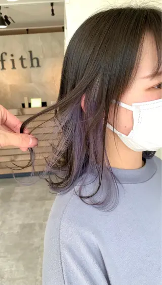 ミディアム カラー lafith hair leco所属・西金 徹のヘアスタイル
