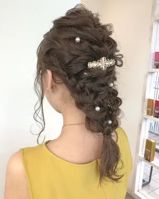 ロング ヘアアレンジ 榎園 由美のヘアスタイル