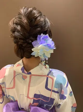 ヘアアレンジ きむえり/髪質改善 /セット/カラーのヘアスタイル