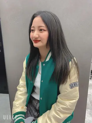 ロング カラー 盛れる前髪/レイヤー カット/艶髪髪質改善のヘアスタイル